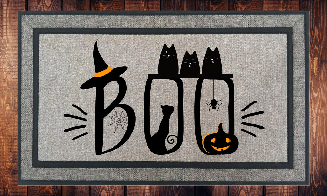 BOO Halloween - Welcome Mat - Door Mat