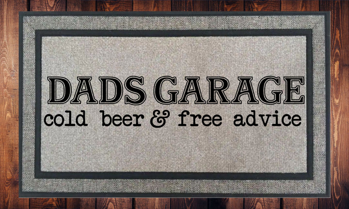Dads Garage Cold Beer and Free Advice, Welcome Mat - Door Mat