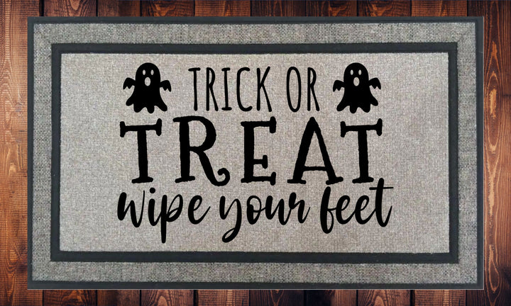 Trick or Treat Wipe Your Feet, Halloween, Welcome Mat, Door Mat