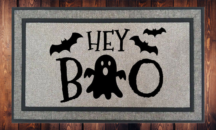 Hey BOO, Halloween, Welcome Mat, Door Mat