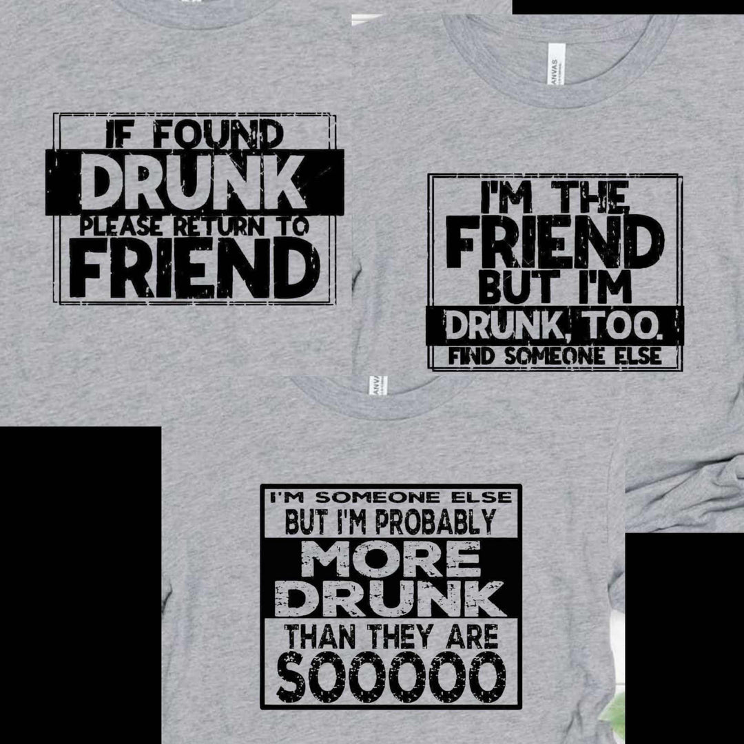 Drunk Girl Drunk Guy T-shirts, Day Drinking, Girls are Drinking Again, Guys are Drinking Again