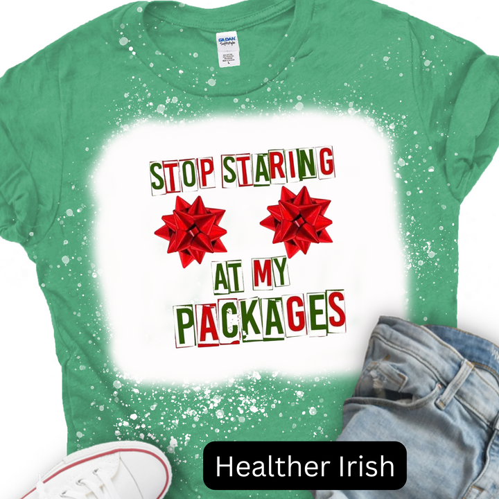 Stop Staring at my Packages, Christmas T-shirt, Merry Christmas T-shirt