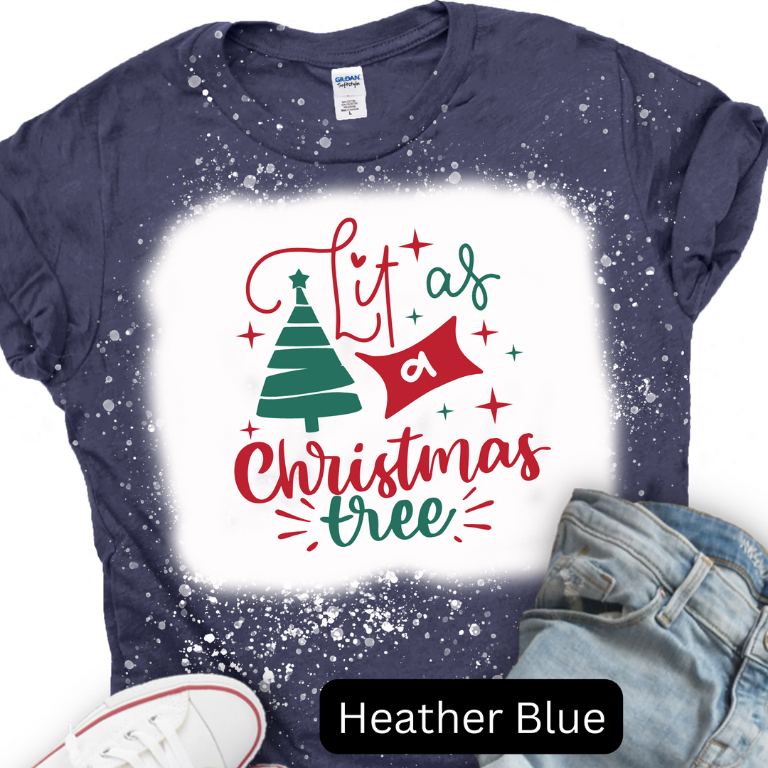 Lit as a Christmas Tree, Christmas T-shirt, Merry Christmas T-shirt