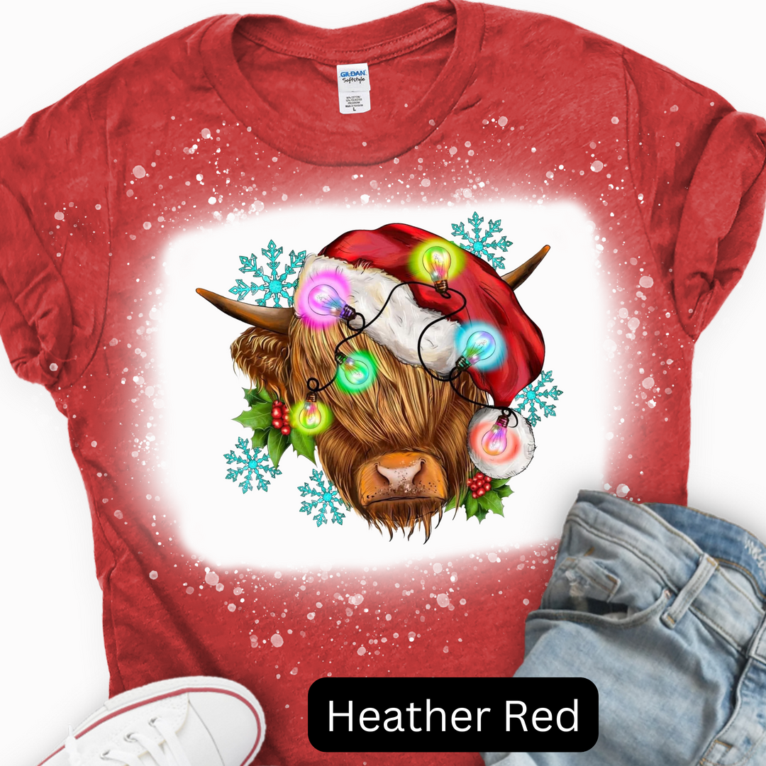 Christmas Cow T-shirt, Merry Christmas T-shirt