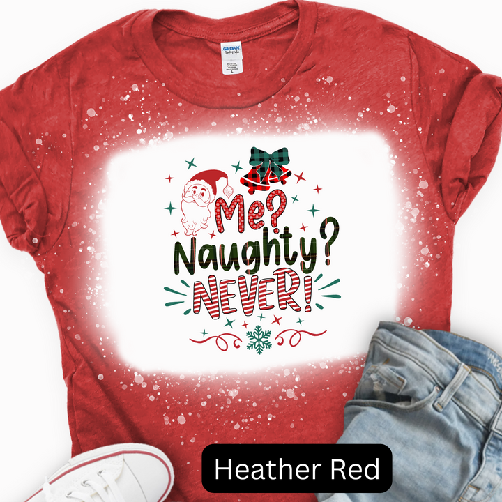 Me Naughty Never, Christmas T-shirt, Merry Christmas T-shirt