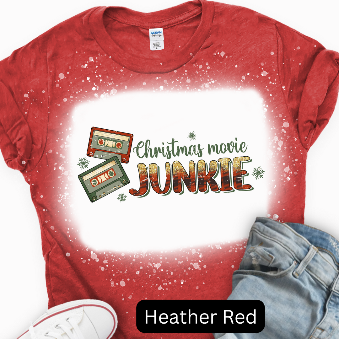 Christmas Movie Junkie, Christmas T-shirt, Merry Christmas T-shirt