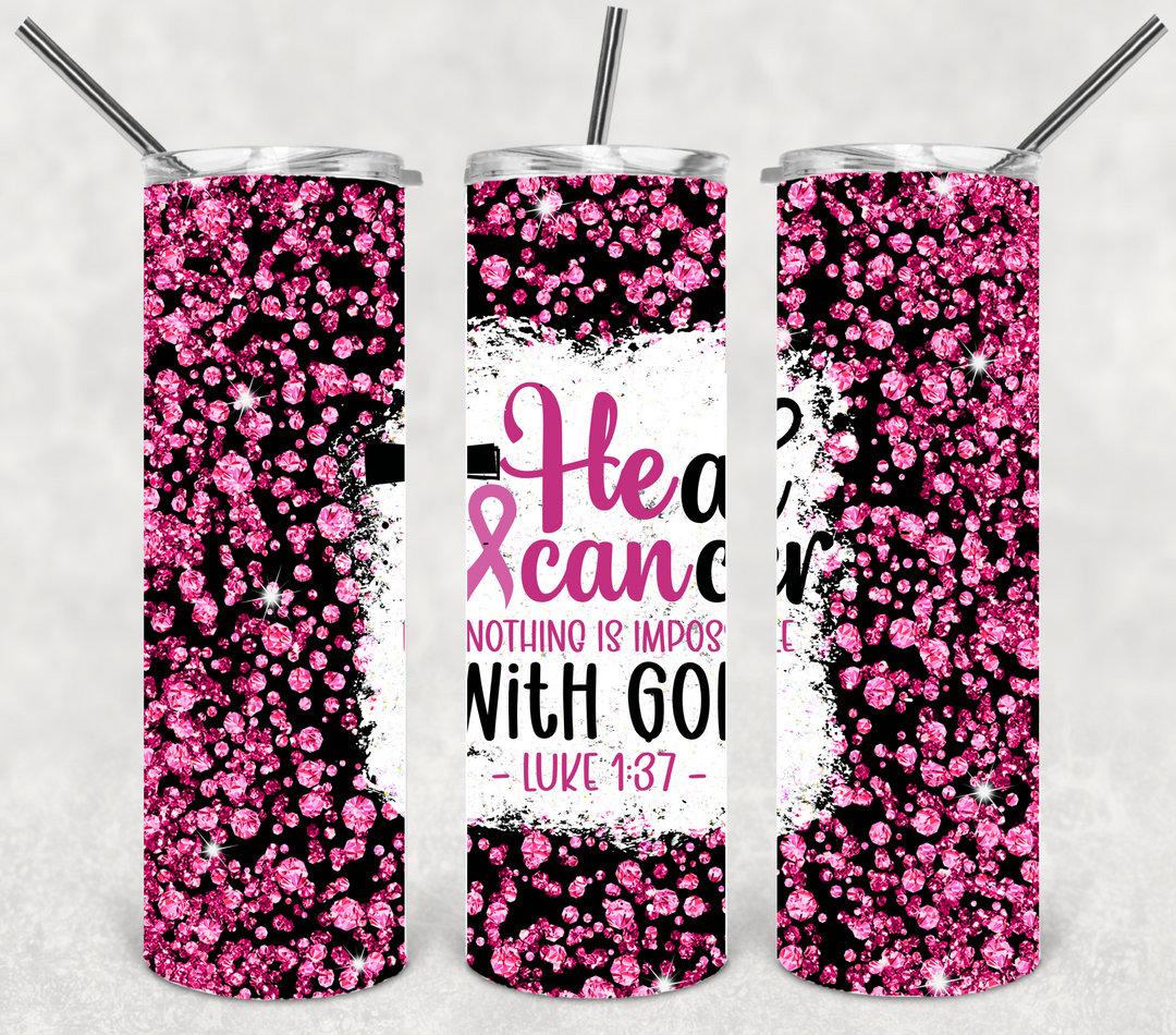 Breast Cancer Tumbler, Breast Cancer Awareness, Heal Cancer
