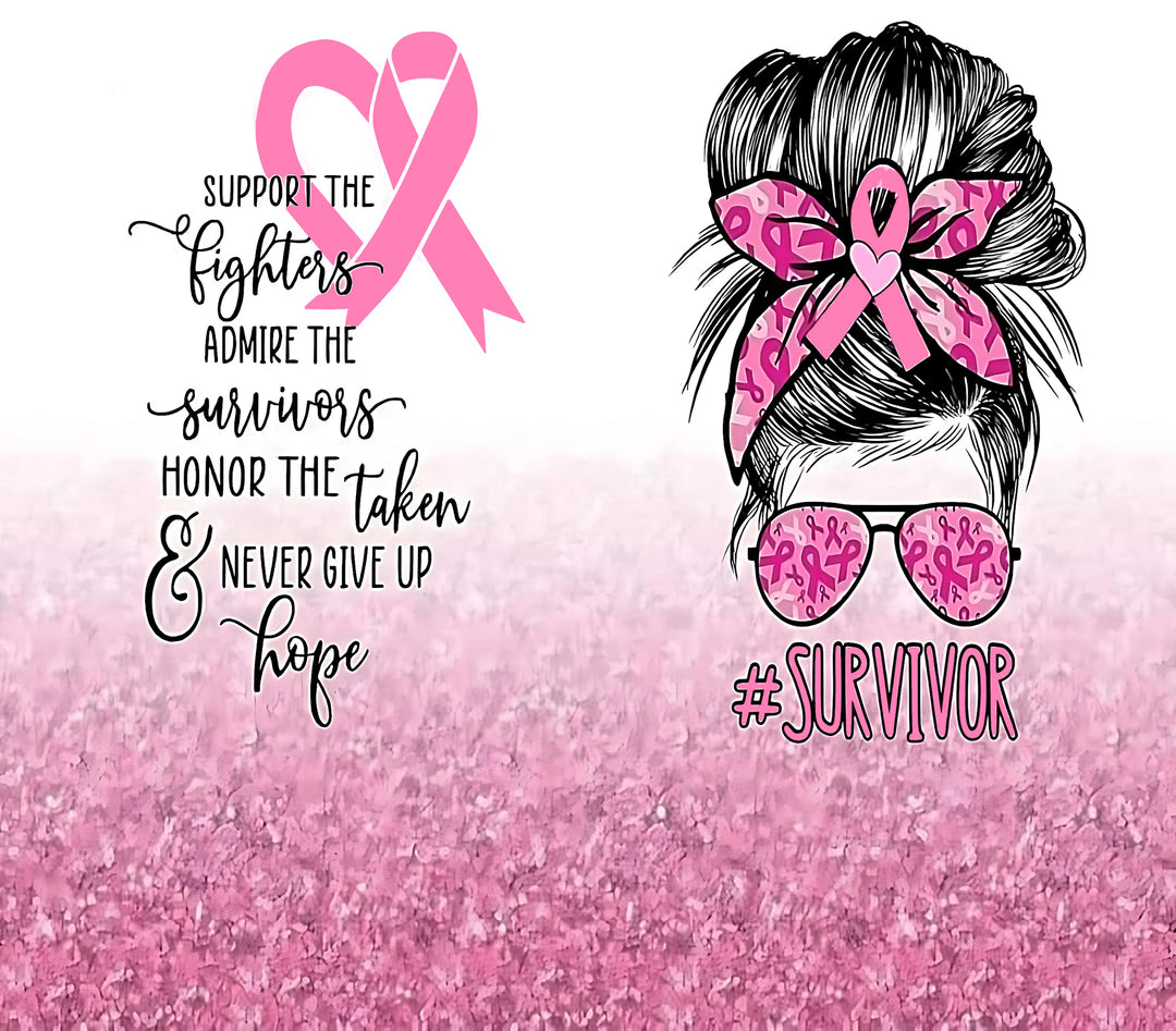 Breast Cancer Tumbler - Breast Cancer Awareness, #Survivor