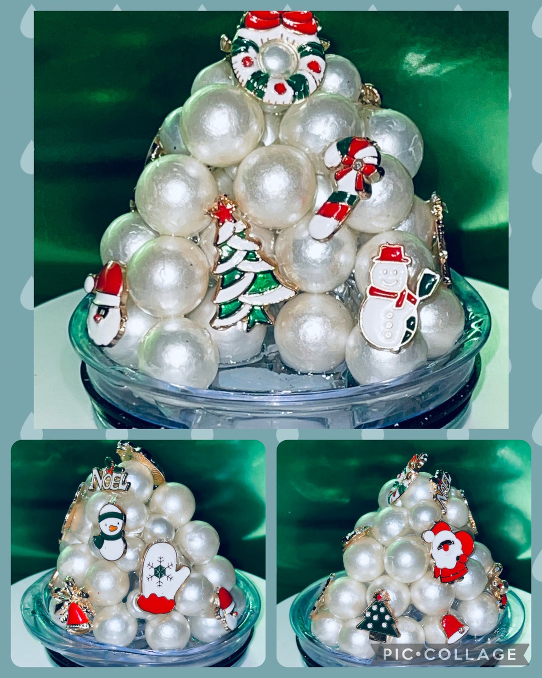 Christmas themed tumbler topper lid, christmas lights, christmas candy,  3D Decorative Lid