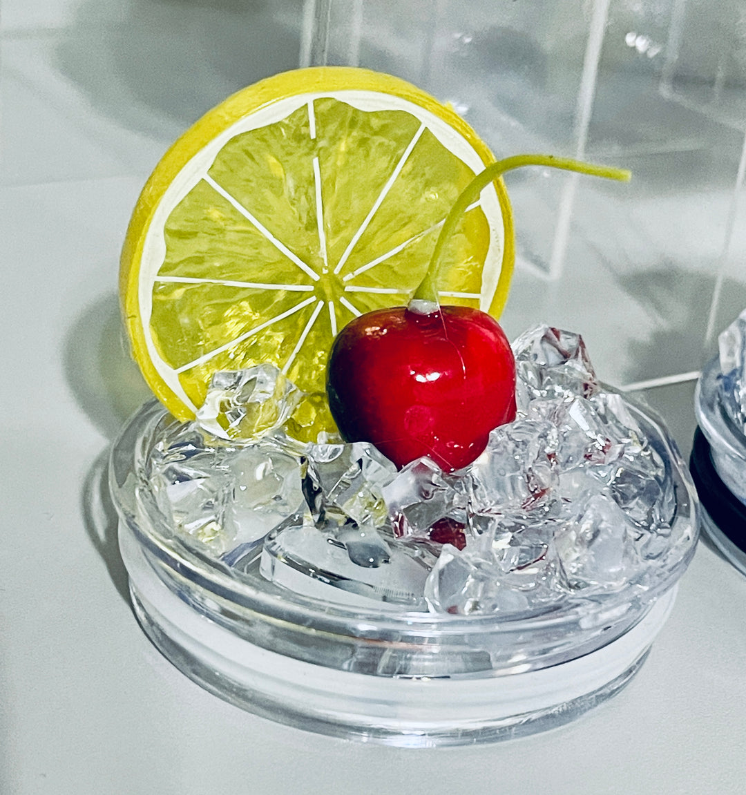 Lemon Slice + Cherry - Fruit Tumbler Toppers
