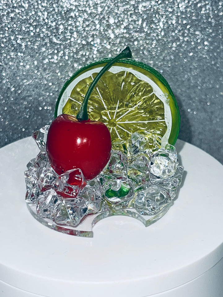 Lime Slice + Cherry - Fruit Tumbler Toppers