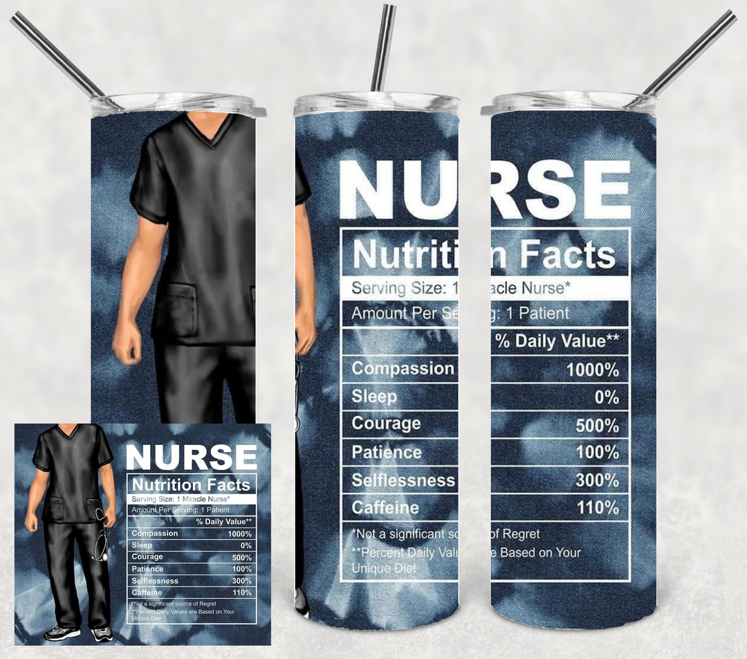 20 oz Tumbler - nurselife - Nurse Nutrition Facts - Nurse Tumbler