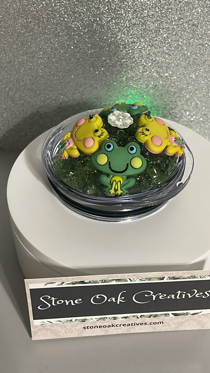 Frog Tumbler Topper 3D Decorative Lid