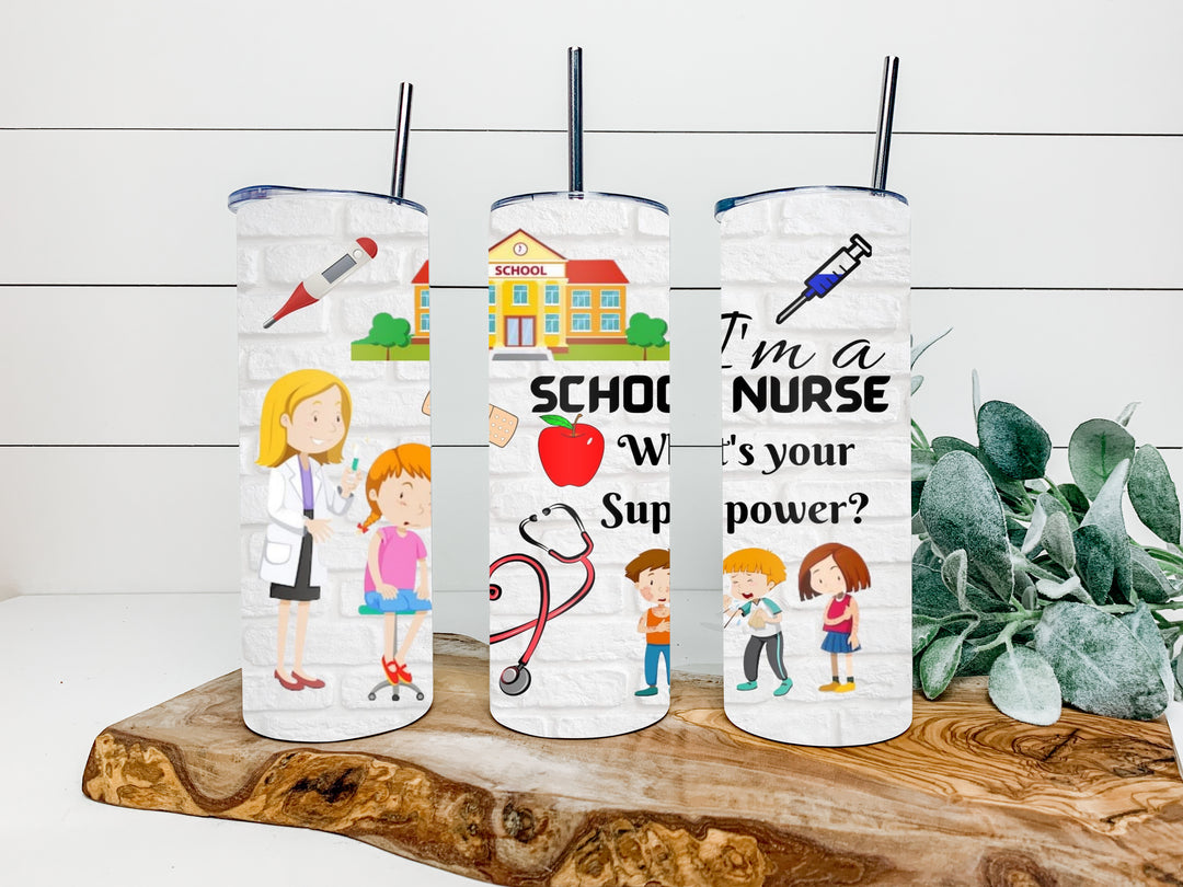 20 oz Tumbler - Teacher Gift - School Nurse Tumbler