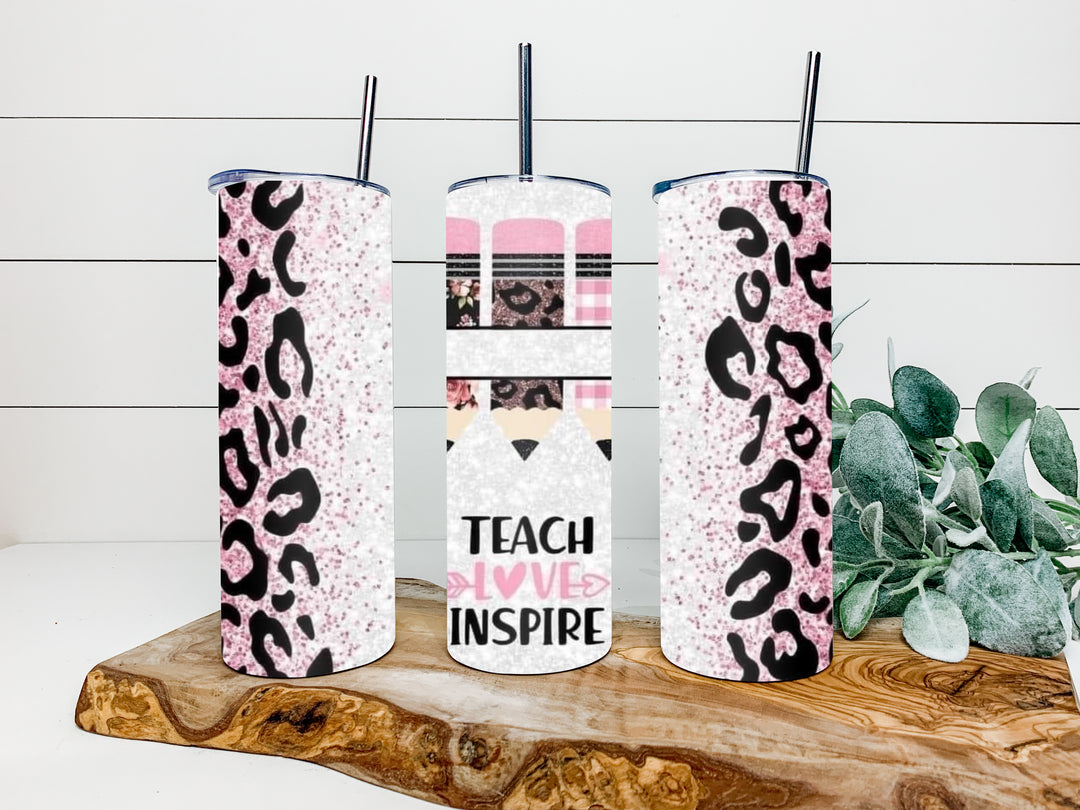 20 oz Tumbler - Teacher Gift - Teach Love Inspire