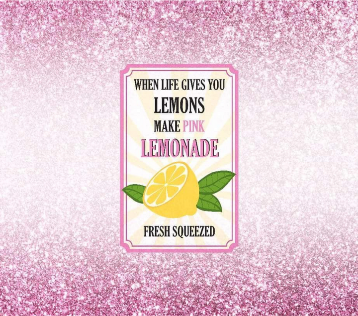 20 oz Skinny Tumbler - When Life Gives You Lemons Make Lemonade