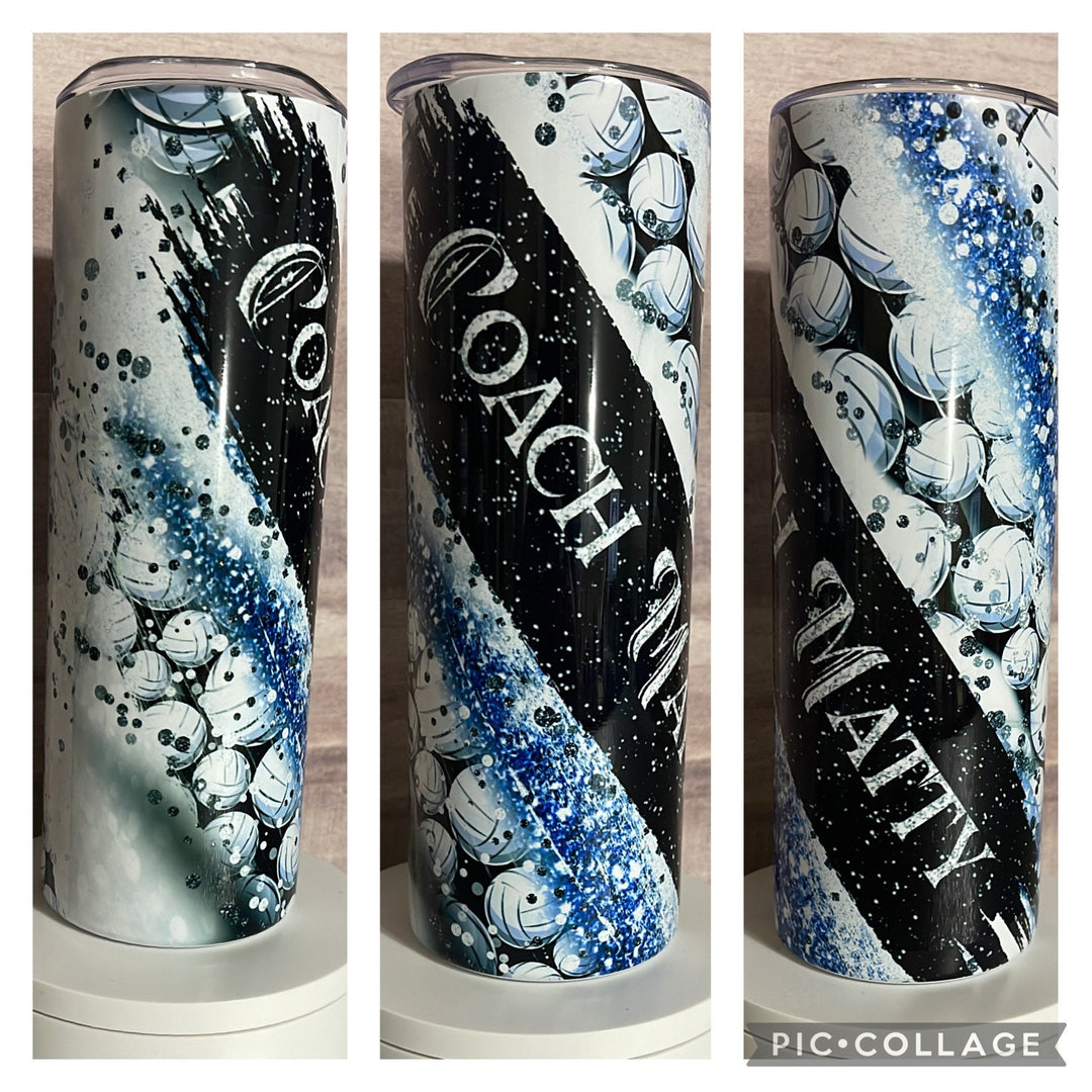 20 oz Tumbler - Volleyball Mom, Volleyball Coach, Volleyball Tumbler, Coaches Gift -- PERSONALIZE THIS!