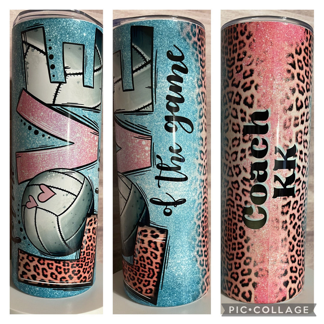 20 oz Tumbler - Volleyball Mom, Volleyball Coach, Volleyball Gift, Coach Gift, Volleyball Tumbler