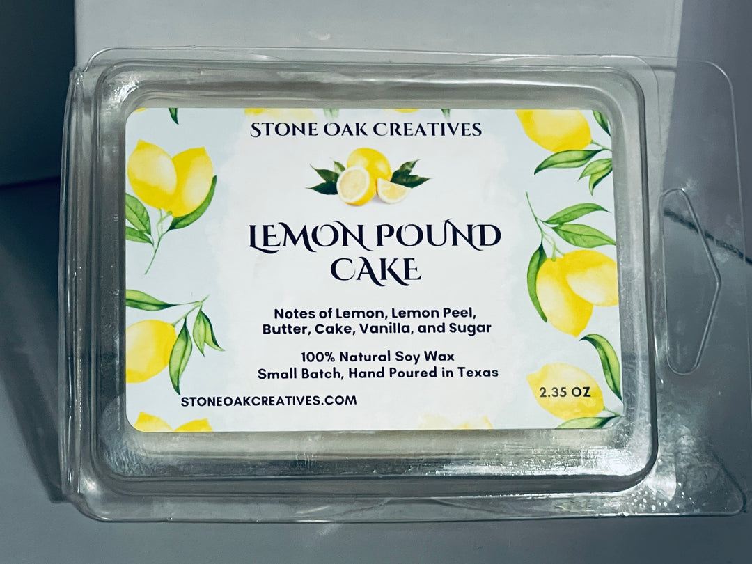 Lemon Pound Cake, 100% Soy Wax Artisan Candle, Hand Poured in Texas, 7 oz  -- Limited Stock --